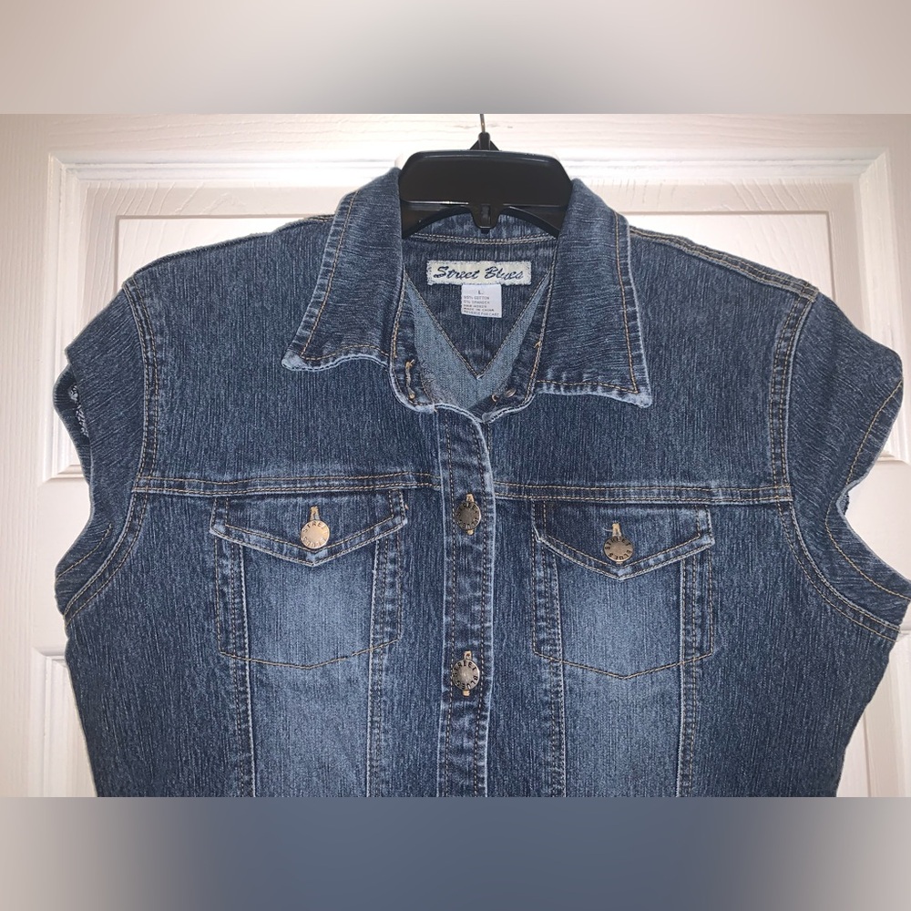 Denim Button-Down Dress - Picture 3 of 7